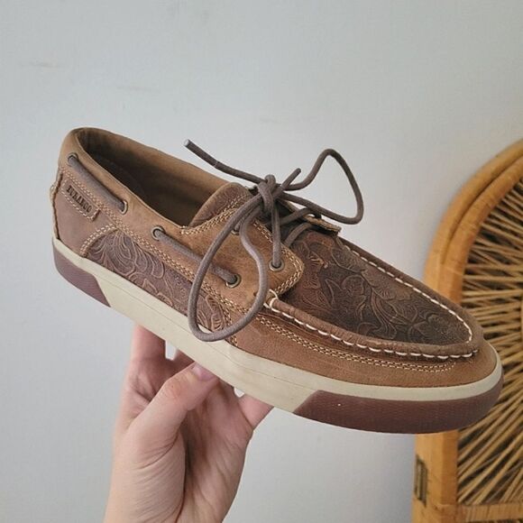 Durango Music City™ Women's Western Emboss Boat Moc - Picture 1 of 11